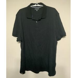 Club Room Black Polo Shirt with Collar Short Sleeve Casual Men’s Size XXL USED